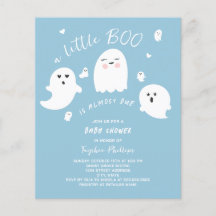 Blue Little Boo Budget Halloween Boy Baby shower