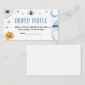 Blue Little Boo Ghost Baby shower Luier Raffle Informatiekaartje (Voorkant / Achterkant)