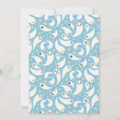 Blue Little Boo Halloween Baby shower Bedankkaart (Achterkant)