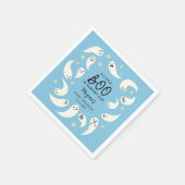 Blue Little Boo Halloween Baby shower Servet (Hoek)
