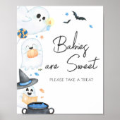 Blue Little Boo Halloween baby's zijn zoet Poster (Voorkant)