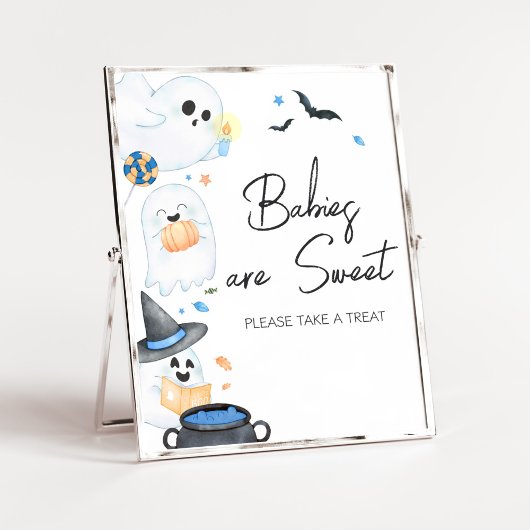Blue Little Boo Halloween baby's zijn zoet Poster