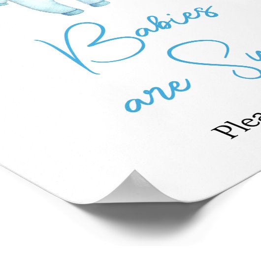 Blue Little Boo Halloween baby's zijn zoet Poster (Hoek)