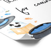 Blue Little Boo Halloween Bedankt voor je komst Poster (Hoek)