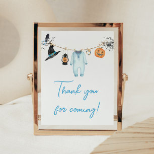 Blue Little Boo Halloween Bedankt voor je komst Poster
