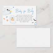 Blue Little Boo Halloween Boeken voor Baby Informatiekaartje (Voorkant / Achterkant)