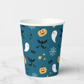 Blue Little Boo Halloween Ghost Papieren Bekers (Links)