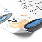 Blue Little Boo Halloween Mom Osa Bar Poster (Hoek)