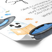 Blue Little Boo Halloween Zeg geen Baby Poster (Hoek)