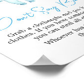 Blue Little Boo Halloween Zeg geen Baby Poster (Hoek)