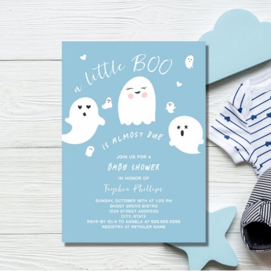 Blue Little Boo is te danken aan Halloween Baby sh Kaart