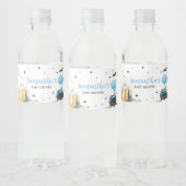 Blue Little Boo Pumpkin Halloween Baby shower Waterfles Etiket (Flessen)