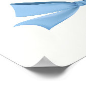 Blue Little Bow Lijst Boy Baby shower Welkom Poster (Hoek)