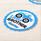 Blue Little Brother Monster Truck Custom Name Kartonnen Onderzetters (Gekanteld)