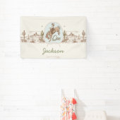 Blue Little Buckaroo Rodeo 1st Birthday Spandoek (Insitu)