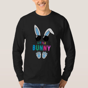 Blue Little Bunny Happy Easter Day Wearing Sunglas T-shirt