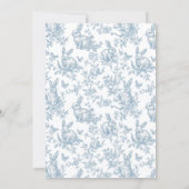 Blue Little Bunny Spring Easter Baby Boy Shower Bedankkaart (Achterkant)