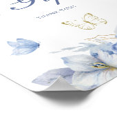 Blue Little Butterfly Kaarten en geschenken Poster (Hoek)