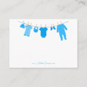 Blue Little Clothes Luier Raffle Tickets Informatiekaartje (Achterkant)
