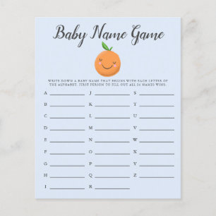 Blue Little Cutie Baby Name Shower Game