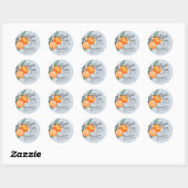 Blue Little Cutie Citrus Baby shower Favoriet Ronde Sticker (Vel)