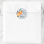Blue Little Cutie Citrus Baby shower Favoriet Ronde Sticker (Tas)