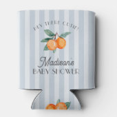 Blue Little Cutie Citrus Baby shower Favors Blikjeskoeler (Achterkant)