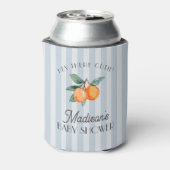 Blue Little Cutie Citrus Baby shower Favors Blikjeskoeler (Blikje Achterkant)