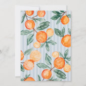 Blue Little Cutie Citrus Douche Advies voor Baby Kaart (Achterkant)