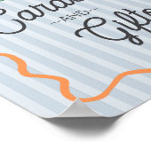 Blue Little Cutie Citrus Kaarten & Geschenken Poster (Hoek)