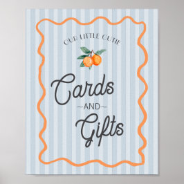 Blue Little Cutie Citrus Kaarten & Geschenken Poster