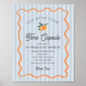 Blue Little Cutie Citrus Verjaardag Time Capsule Poster (Voorkant)