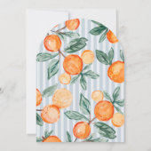 Blue Little Cutie Citrus verjaardagsfeestje Kaart (Achterkant)