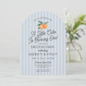 Blue Little Cutie Citrus verjaardagsfeestje Kaart (Staand voorkant)