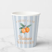 Blue Little Cutie Citrus verjaardagsfeestje Papieren Bekers (Voorkant)
