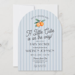 Blue Little Cutie op de weg Citrus Baby shower Kaart