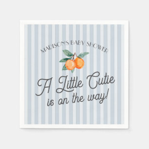 Blue Little Cutie op de weg Citrus Baby shower Servet