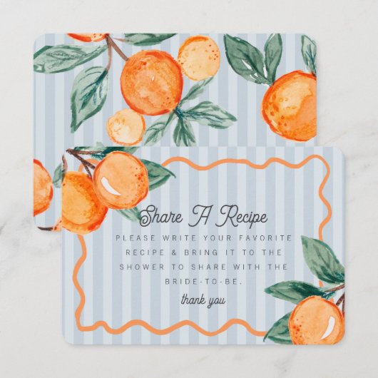 Blue Little Cutie Pastel Citrus Deel een recept Informatiekaartje (Voorkant / Achterkant)
