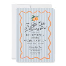 Blue Little Cutie Pastel Citrus Theme Verjaardag