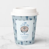 Blue Little Cutie Pie Autumn Baby Boy Shower Papieren Bekers (Achterkant)