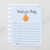 Blue Little Cutie Wishes for Baby Kaart (Voorkant / Achterkant)