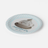 Blue Little Dumpling Baby shower Papieren Bordje (Gekanteld)