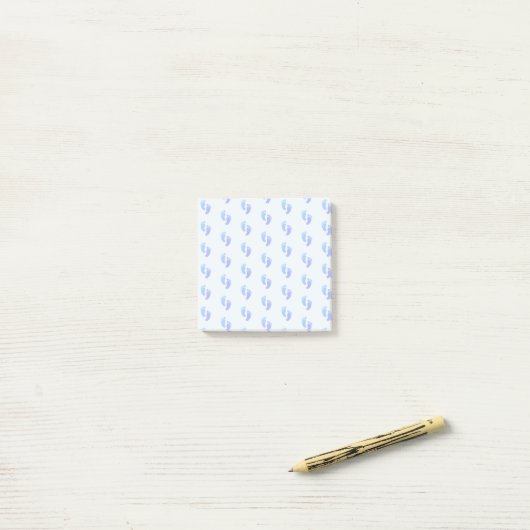Blue Little Emoji Foot Post-it® Notes (Op bureau)