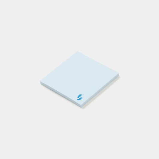 Blue Little Emoji Foot Post-it® Notes (Schuin)