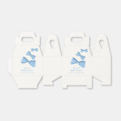 Blue Little Flying Bow Boy Baby shower Bedankdoosjes (Uitgevouwen)