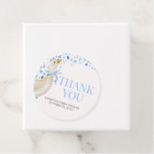 Blue Little Gekke Goose Baby shower Rond Bedankjes Labels (In situ)