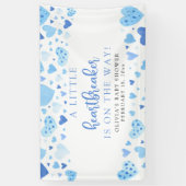 Blue Little Heartbreaker Valentijn Baby shower Spandoek (Verticaal)