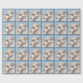 Blue Little Lamb Wrapping Paper Cadeaupapier (Vlak)