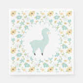 Blue Little Llama Napkins Servetten (Voorkant)