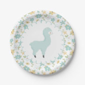 Blue Little Llama Paper Bord (Voorkant)